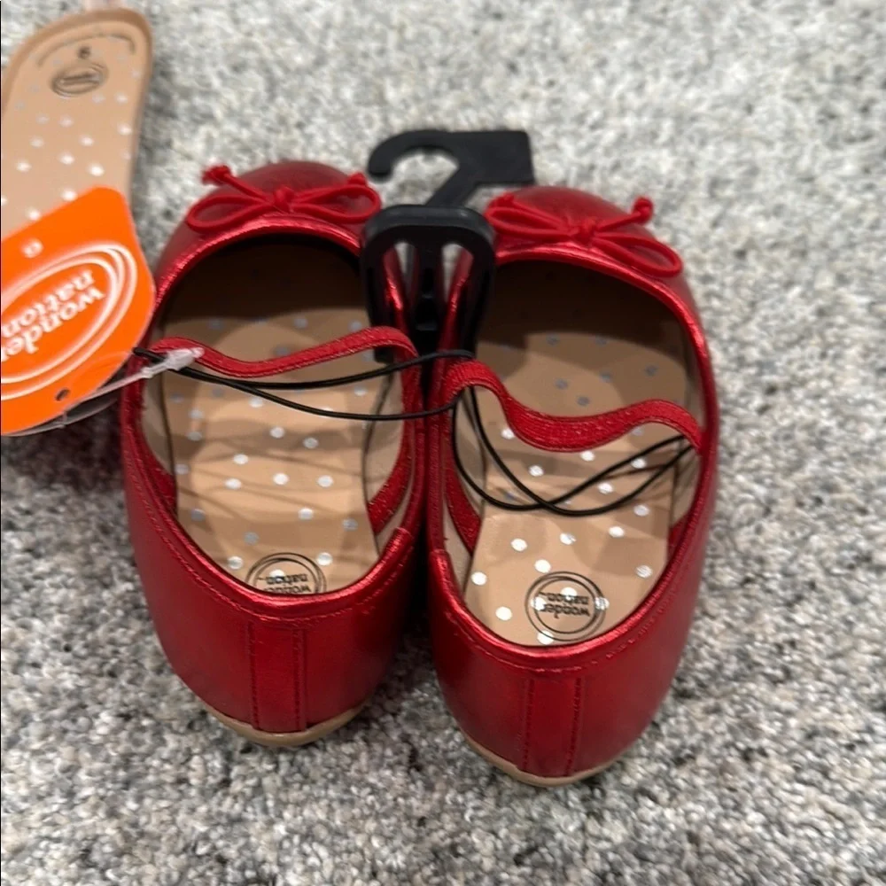 Wonder Nation Red Dress Shoes with Glossy Finish and Mary Jane Strap